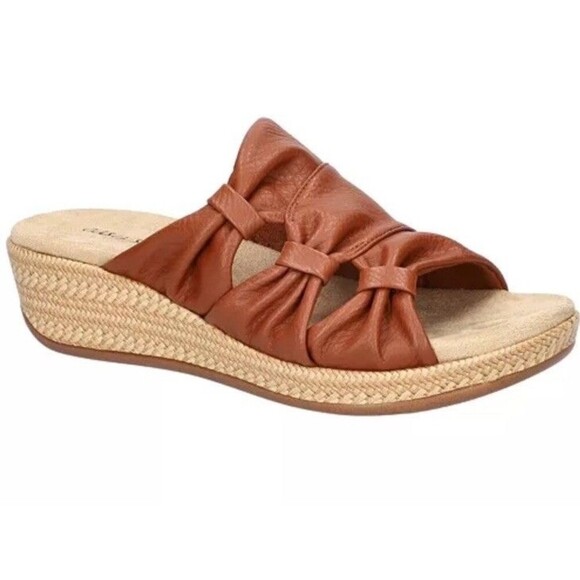 Easy Street Shoes - Easy Street Women's Bertina Slip-On Wedge Sandals Size 6.5